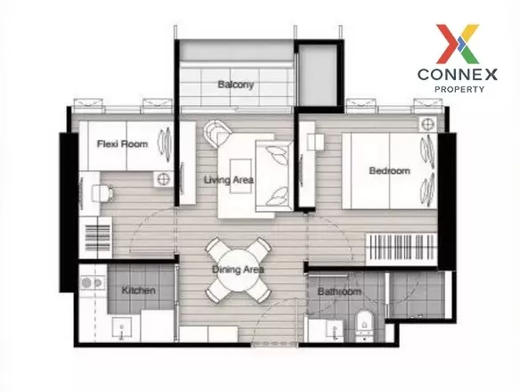 เช่า คอนโด ชั้นสูง Whizdom connect BTS-ปุณณวิถี สุขุมวิท บางจาก พระโขนง กรุงเทพ CX-01233