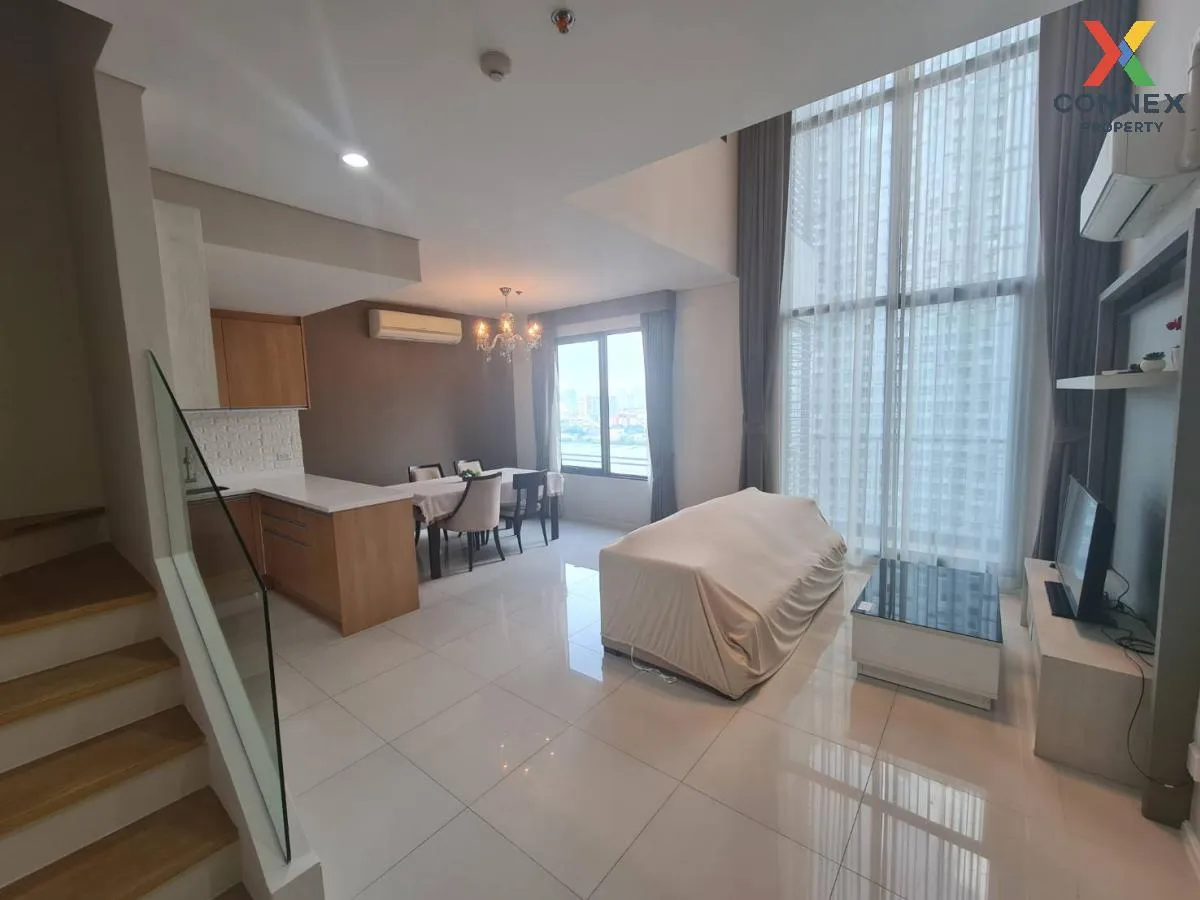 For Sale Condo , Villa Asoke , Duplex , nice view , high floor , MRT-Phetchaburi , Makkasan , Rat Thewi , Bangkok , CX-100738 2