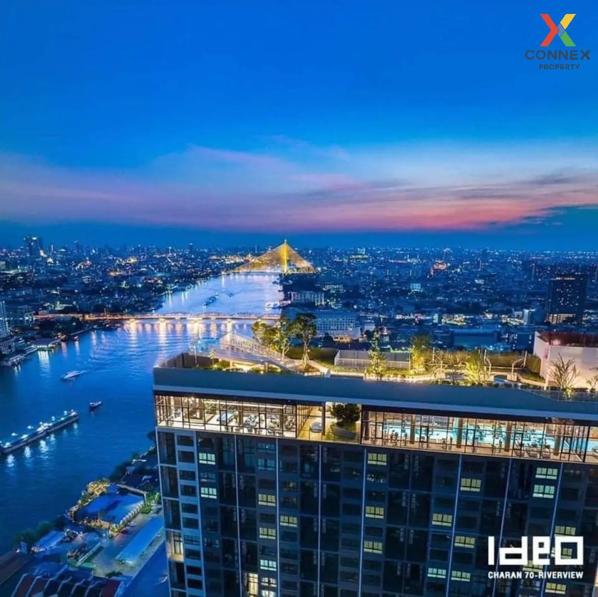 For Sale Condo , Ideo Charan 70 , Duplex , nice view , high floor , river view , MRT-Bang Phlat , Bang Phlat , Bang Phlat , Bangkok , CX-101543