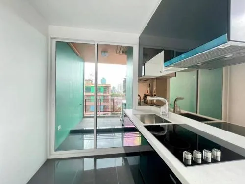 For Sale Condo , C Style Condo , corner unit , wide frontage , MRT-Sutthisan , Sam Saen Nok , Huai Khwang , Bangkok , CX-123395