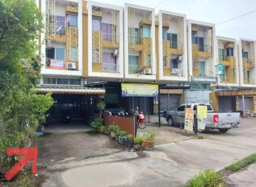 For Sale 3-storey commercial building, Baan Dee-Economy project , wide frontage , Tha Sai , Mueang Samut Sakhon , Samut Sakhon , CX-131420