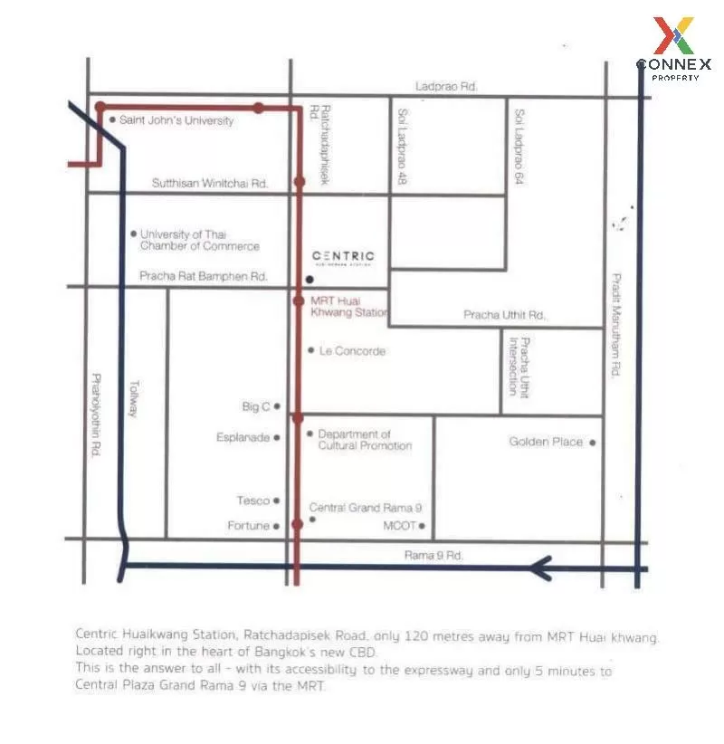 ขายคอนโด  เซ็นทริค รัชดา - ห้วยขวาง MRT-ห้วยขวาง ห้วยขวาง เขต ห้วยขวาง กรุงเทพ CX-35972