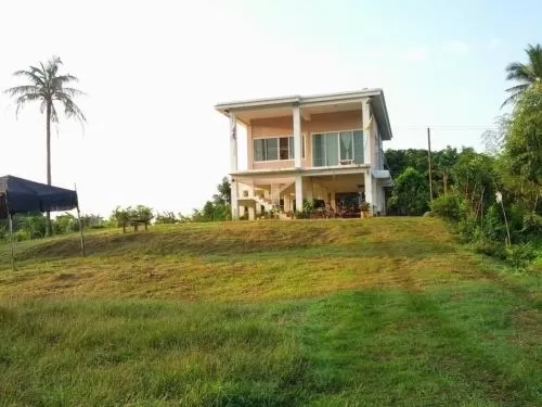 For Sale Land with house next to rural road 4066 Kanchanaburi , nice view , river view , wide frontage , newly renovated , Phong Tuek , Tha Maka , Kanchanaburi , CX-87462