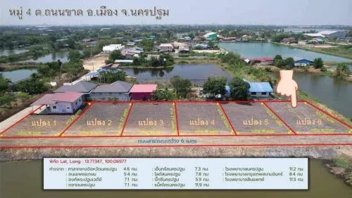 For Sale Empty land already filled in, Thanon Khat Subdistrict, Mueang District, Nakhon Pathom Province, Plot 6 , Thanon Khat , mueang Nakhon Pathom , Nakhon Pathom , CX-98924