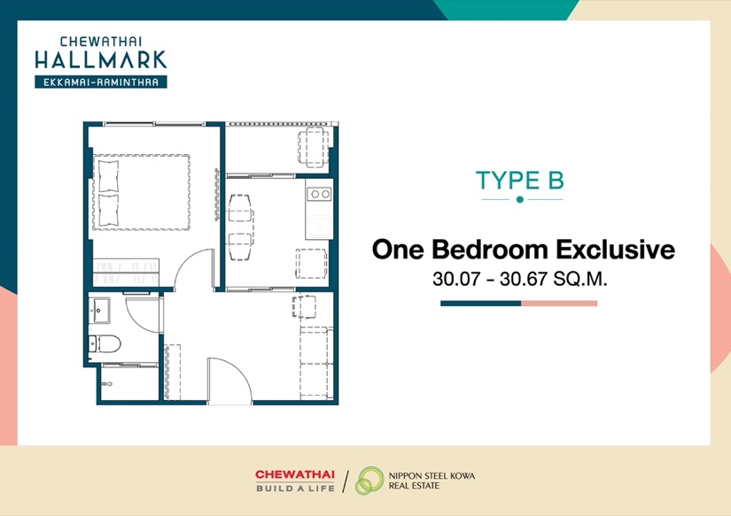 ชีวาทัย ฮอลล์มาร์ค เอกมัย-รามอินทรา Chewathai Hallmark Ekkamai - Raminth Unit Plan TYPE B 