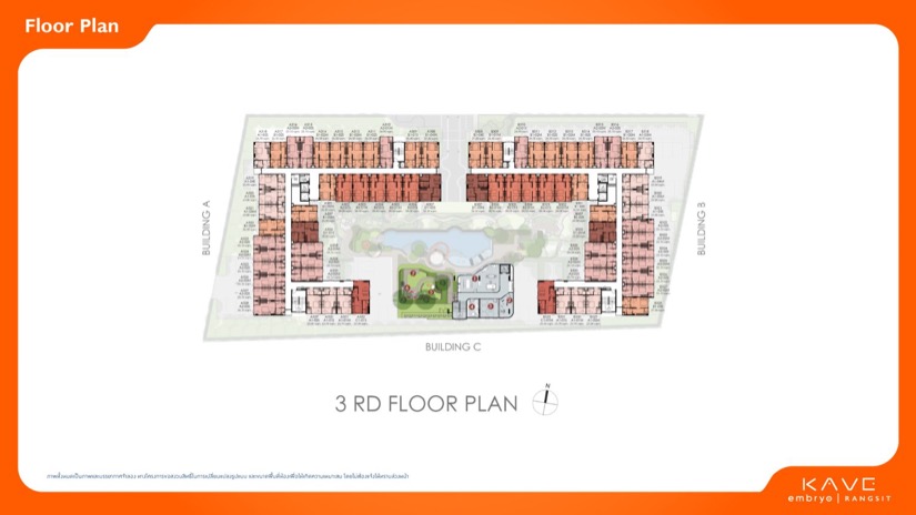 เคฟ เอมบริโอ รังสิต Kave Embryo Rangsit Floor Plan 3