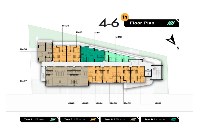 The Coopers Me Sukhumvit 62 Floor Plan 4-6