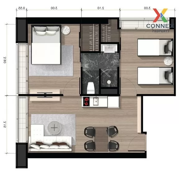 FOR SALE condo , Park Origin Phrom Phong , Duplex , high floor , 