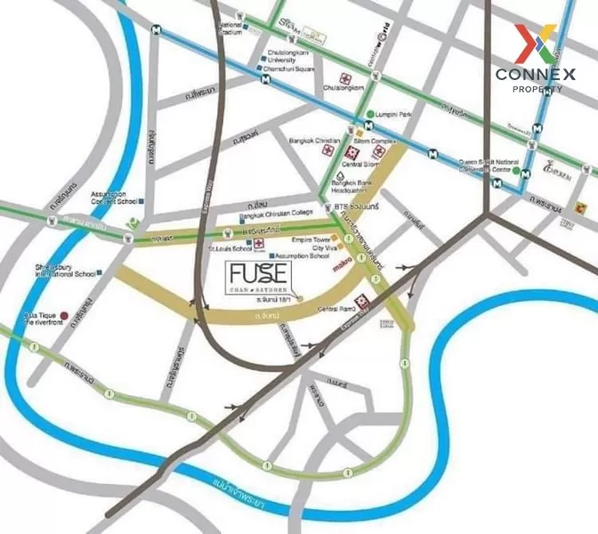 FOR RENT condo , Fuse Chan-Sathorn , Duplex , high floor , BTS-Sa