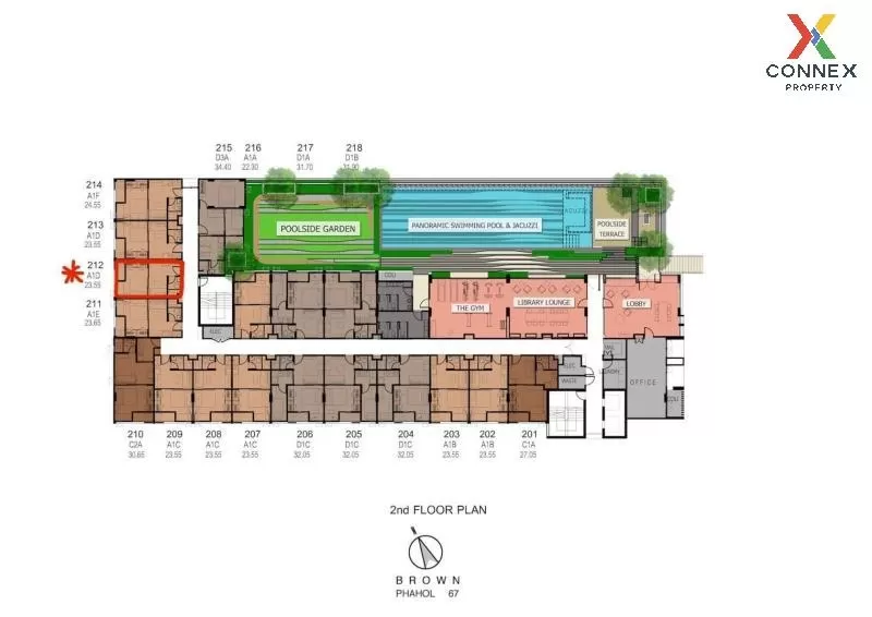 FOR RENT condo , Brown Condo Phahol - Sapanmai , Duplex , wide fr