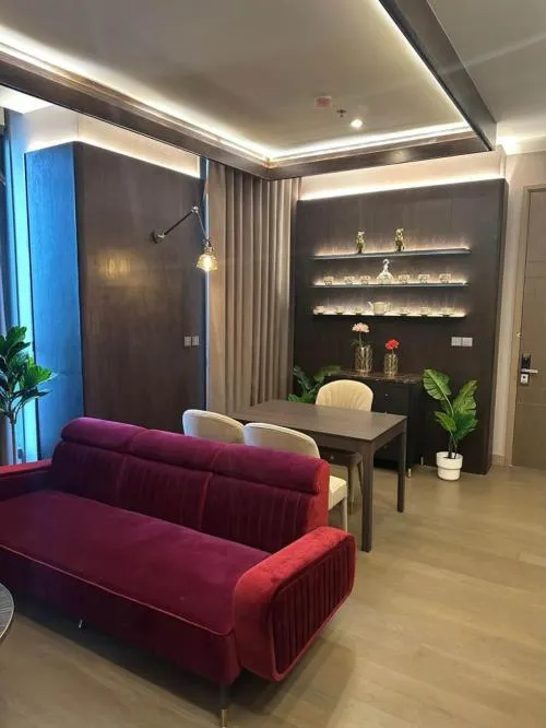 For Rent Condo , The Esse at Singha Complex , MRT-Phetchaburi , Bang Kapi , Huai Khwang , Bangkok , CX-100446