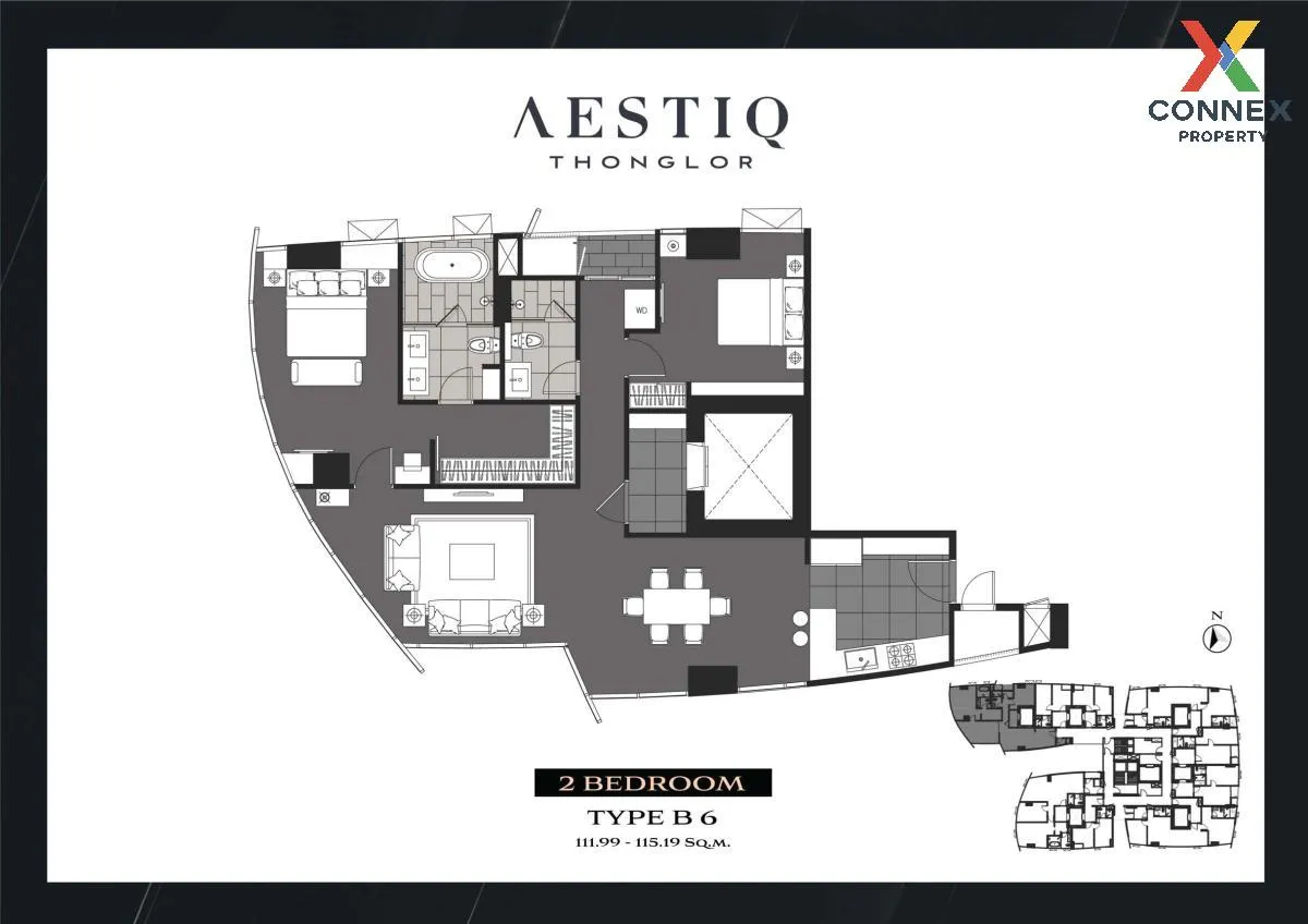 For Sale Condo , AESTIQ Thonglor , Penthouse , nice view , wide f 4