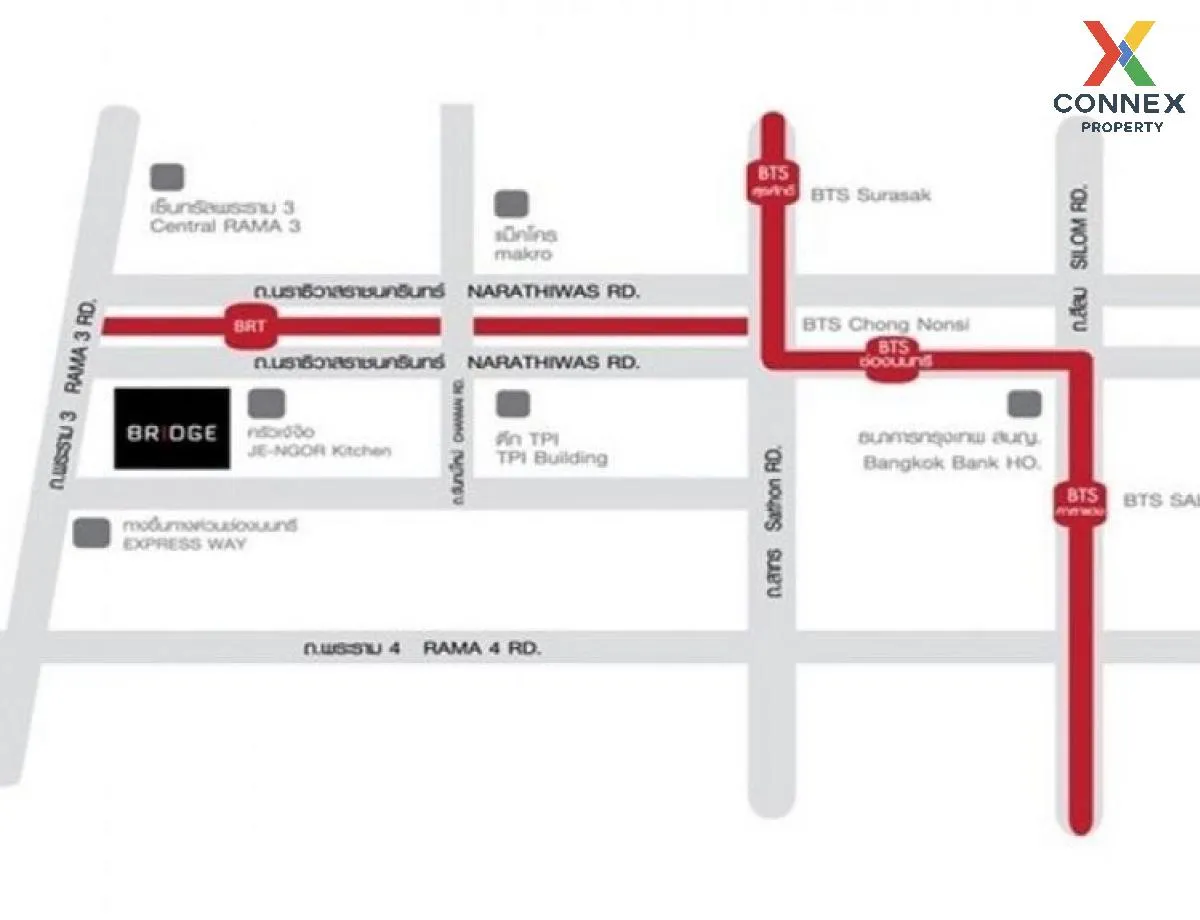 เช่าคอนโด  บริดจ์ สาทร-นราธิวาส BTS-ช่องนนทรี ช่องนนทรี เขต ยานนา