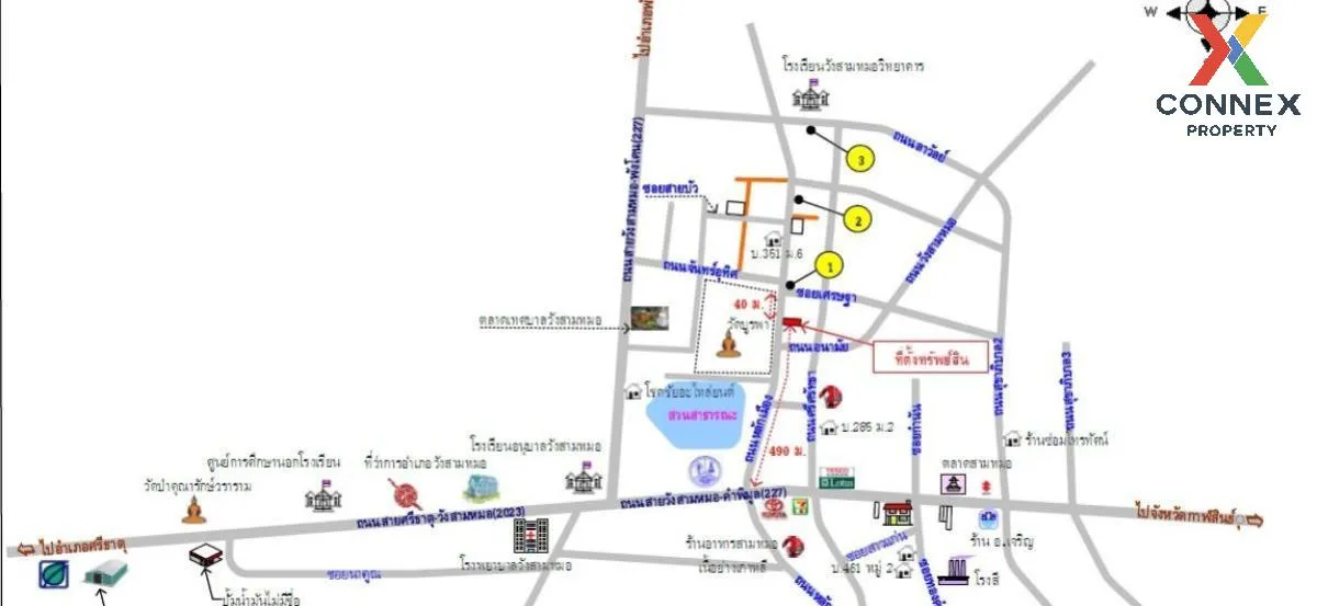 For Sale Single house Udon Thani , wide frontage , Wang Sam Mo , 