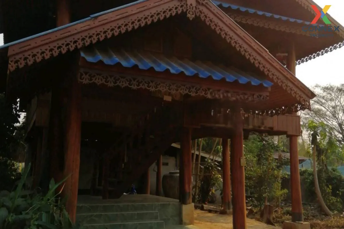 ขายบ้านไม้ยกพื้นสูงทางหลวงชนบท 1019 ใกล้วัดพระธาตุดอยหยวก ปง ปง พ 1