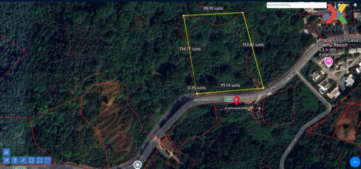 ขายที่ดิน ติดถนนเมน 4018 ใกล้หาดนายทอน 1.6 กม. สาคู ถลาง ภูเก็ต C