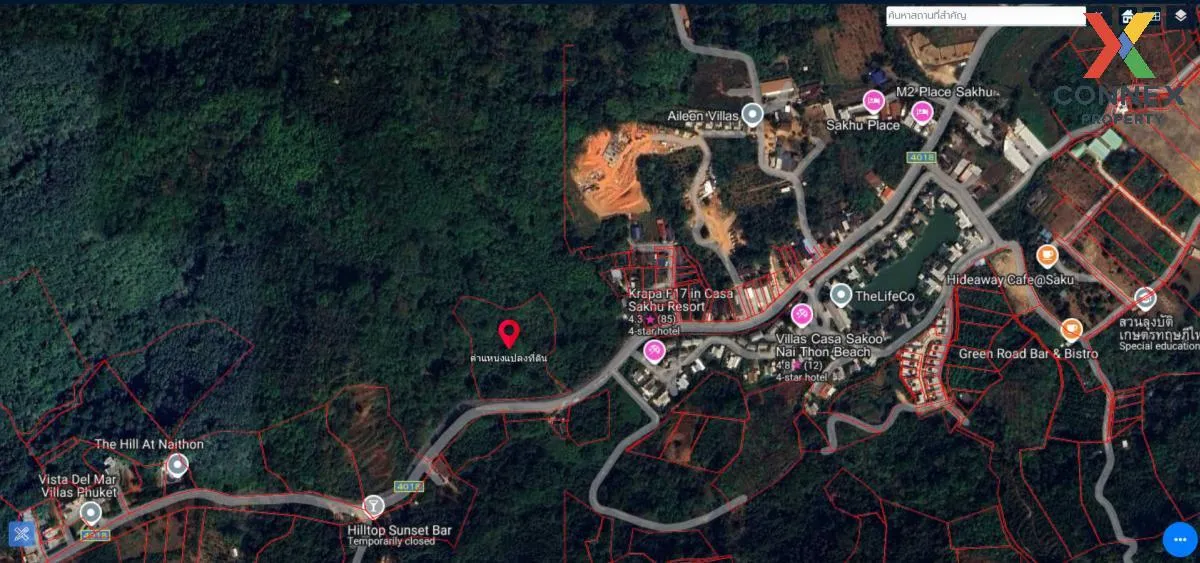 ขายที่ดิน ติดถนนเมน 4018 ใกล้หาดนายทอน 1.6 กม. สาคู ถลาง ภูเก็ต C