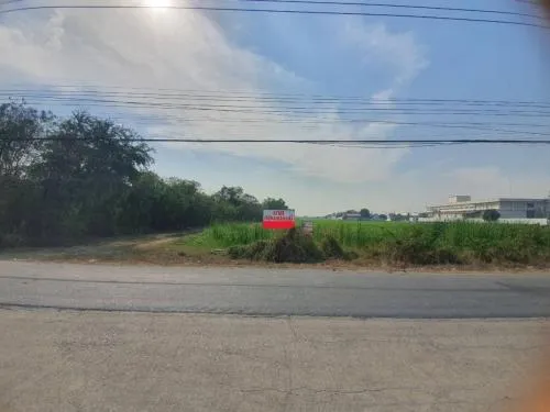 Land for sale in Khlong Yong, next to Sahaporn Road, 700 meters from the main road.