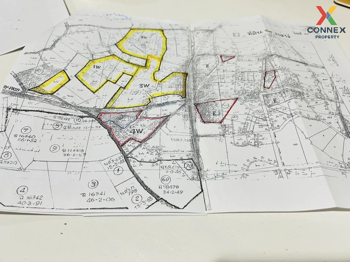 For Sale 208 rai vacant land, 2 plots Huai Pong Rayong , Huai Pon 1