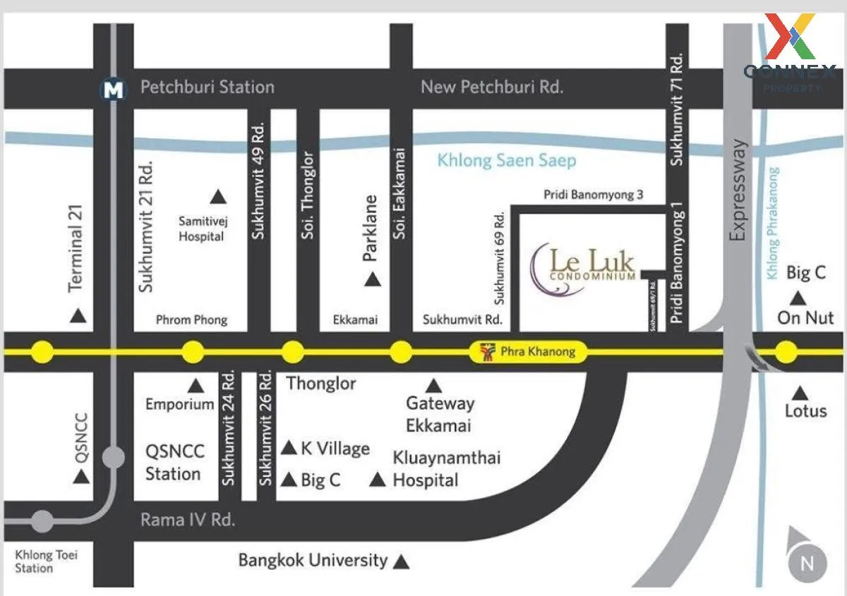 เช่าคอนโด  เลอ ลักซ์ รีโนเวทใหม่ BTS-พระโขนง พระโขนงเหนือ เขต วัฒ
