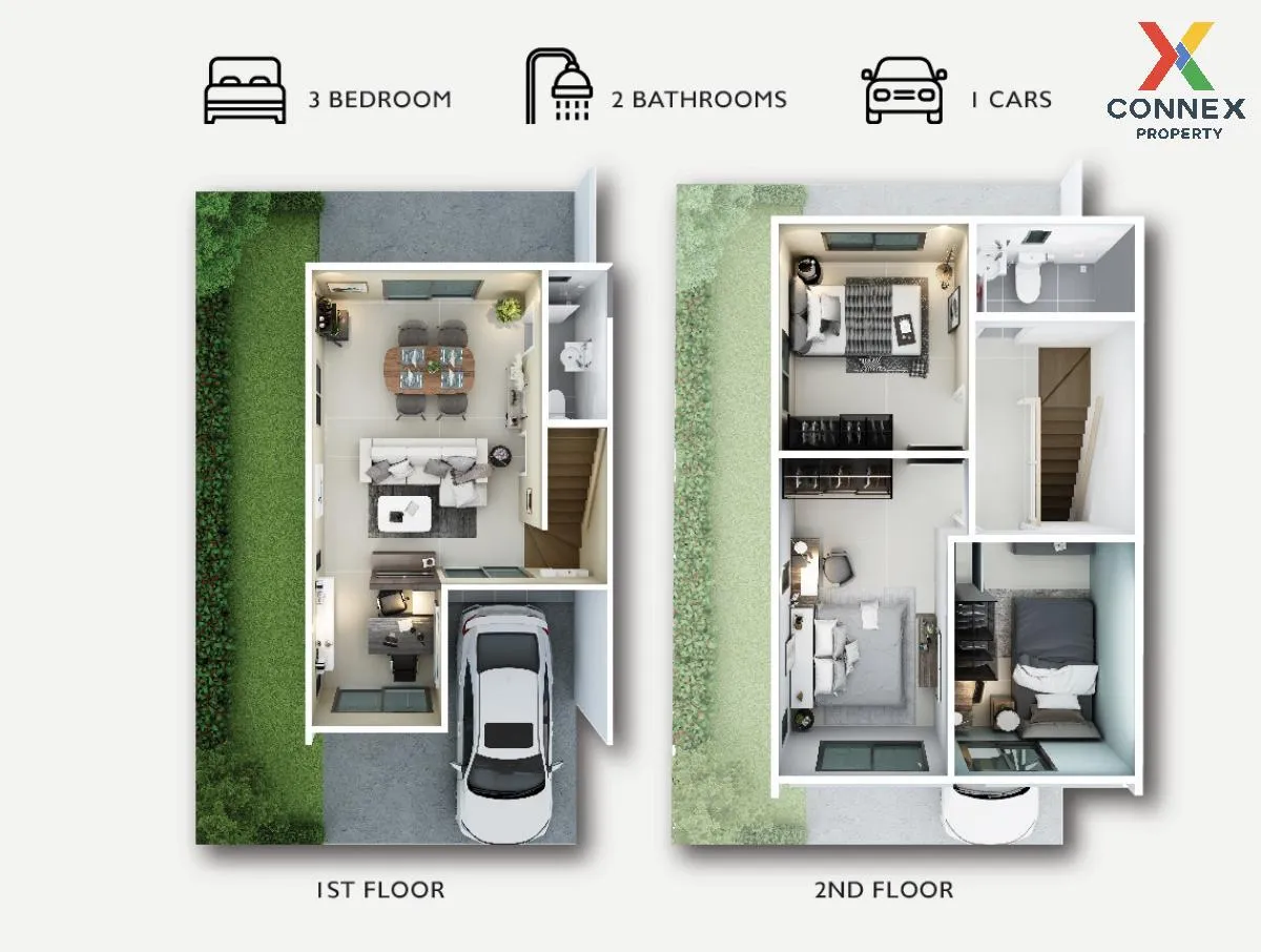 ขายทาวน์เฮ้าส์/ทาวน์โฮม  บ้านพฤกษา ศรีนครินทร์ - บางนา MRT-ศรีด่า ขายทาวน์เฮ้าส์/ทาวน์โฮม  บ้านพฤกษา ศรีนครินทร์ - บางนา MRT-ศรีด่า 2