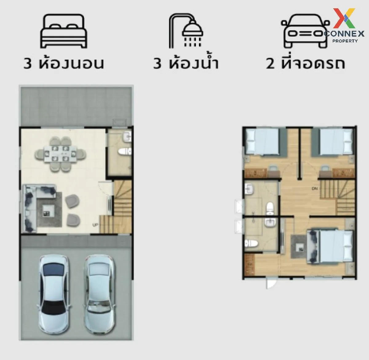 ขายทาวน์เฮ้าส์/ทาวน์โฮม  พฤกษา วิลล์ ศรีนครินทร์-บางนา MRT-ศรีนคร 2