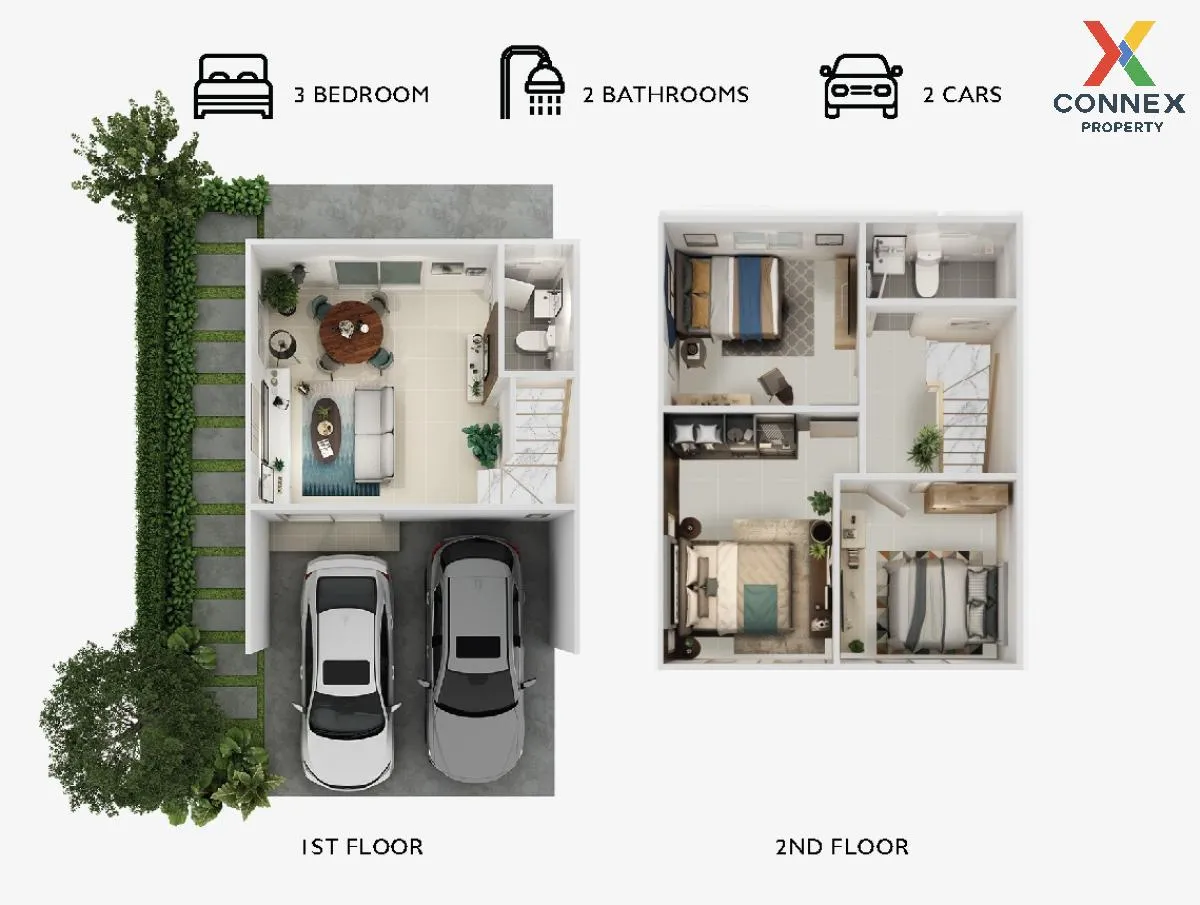 ขายทาวน์เฮ้าส์/ทาวน์โฮม  บ้านพฤกษา รังสิต - อเวนิว 2 คลอง 3 คลองส 2