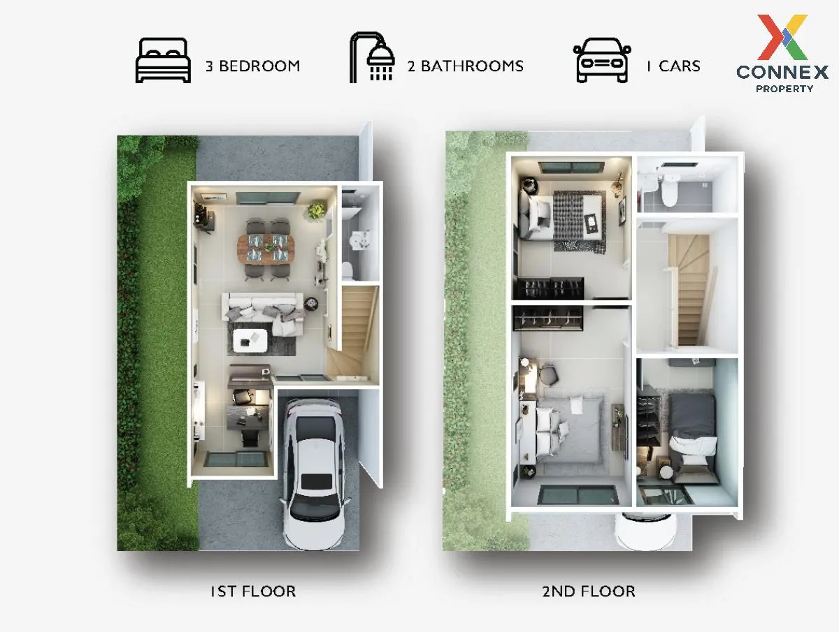 ขายทาวน์เฮ้าส์/ทาวน์โฮม  บ้านพฤกษา รังสิต - อเวนิว 2 คลอง 3 คลองส 2