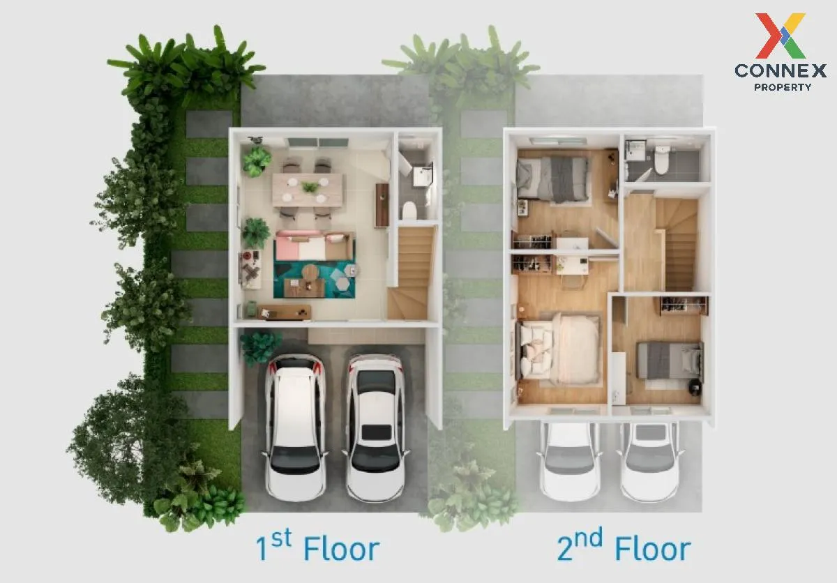 ขายทาวน์เฮ้าส์/ทาวน์โฮม  บ้านพฤกษา 167 สุขสวัสดิ์ - ประชาอุทิศ (2 2