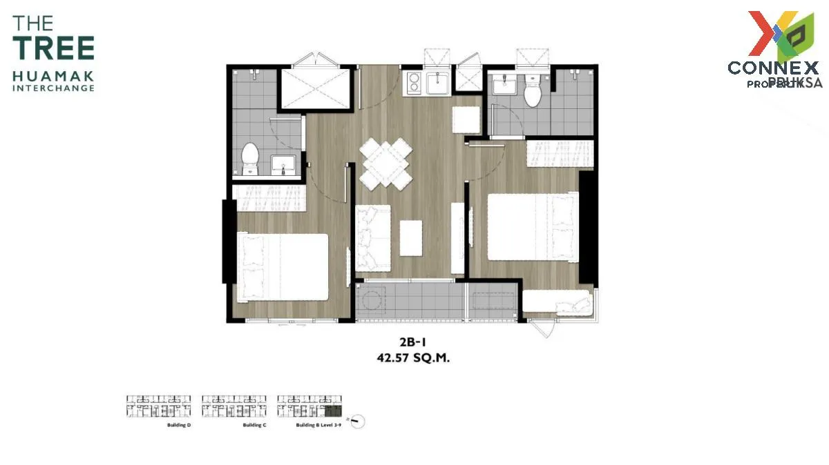 ขายคอนโด  เดอะ ทรี หัวหมาก อินเตอร์เชนจ์ หัวหมาก เขต บางกะปิ กรุง 1