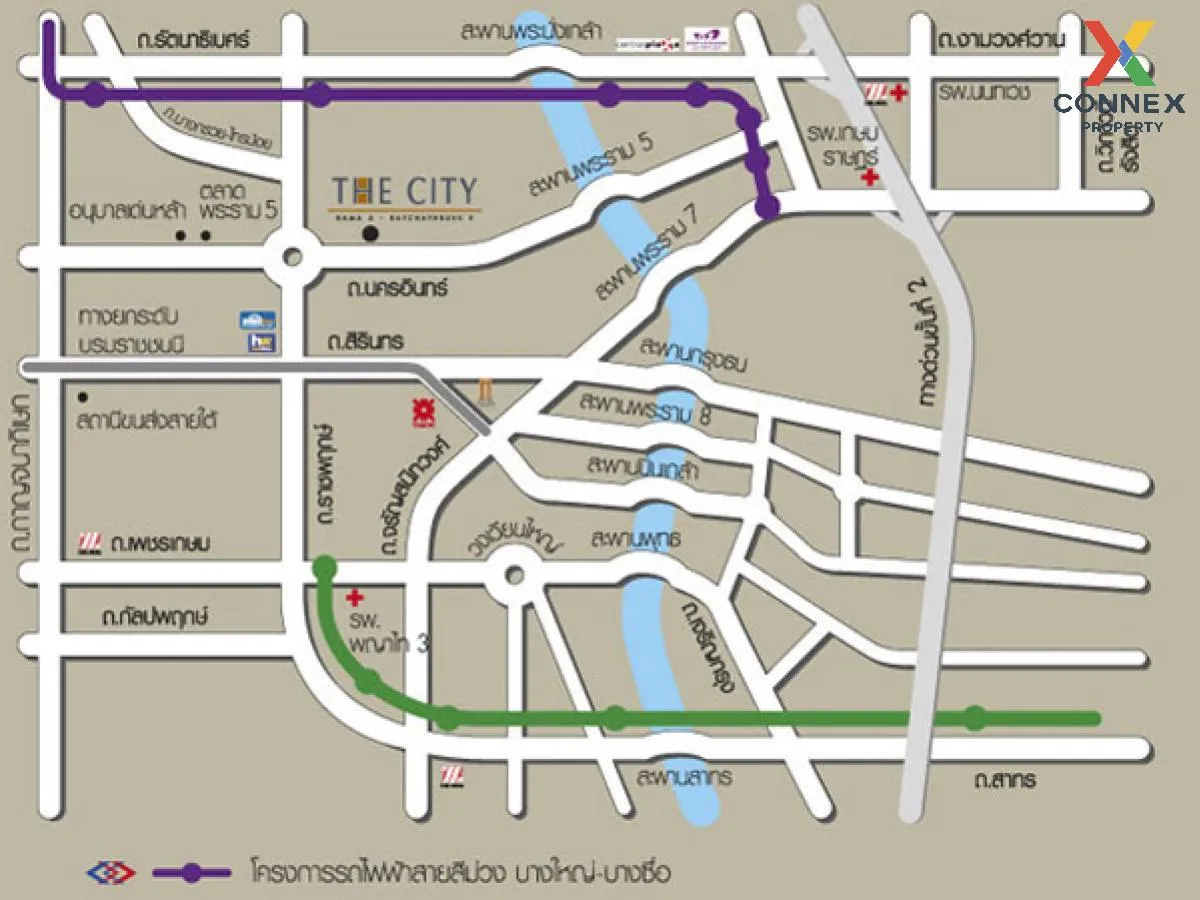 ขายบ้านเดี่ยว The City พระราม5–ราชพฤกษ์ 2 หลังริม พื้นที่ 105 ตร.