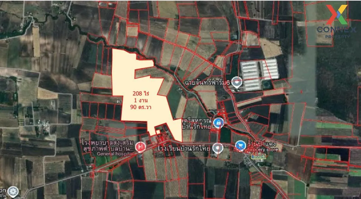 For Sale Large plot of land with a beautiful view, 208-1-90 rai,  1