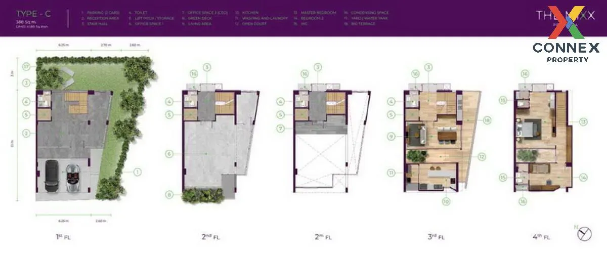 Office for sale, home office, 4.5 floors, corner building, The Mi