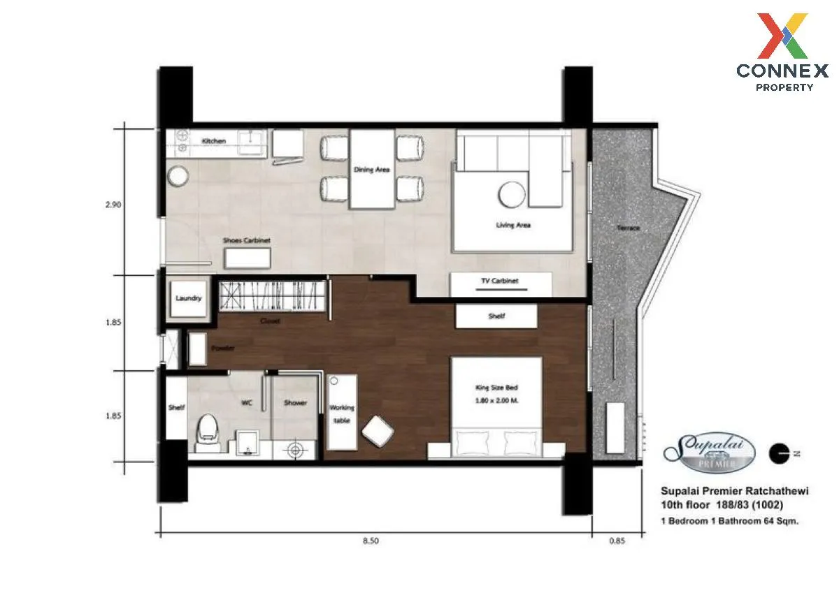 เช่าคอนโด  ศุภาลัย พรีเมียร์ ราชเทวี BTS-ราชเทวี ถนนเพชรบุรี เขต 