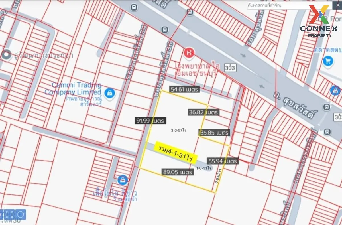 ขายที่ดิน ย่านสุขสวัสดิ์ บางปะกอก เขต ราษฎร์บูรณะ กรุงเทพ CX-1371 3