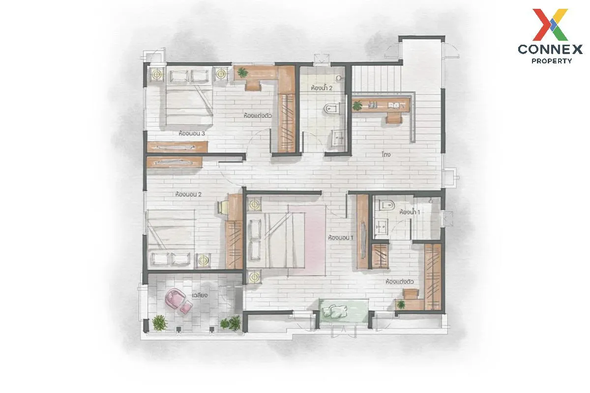 ขายบ้าน  สราญสิริ ประชาอุทิศ 90 บ้านคลองสวน พระสมุทรเจดีย์ สมุทรป 3