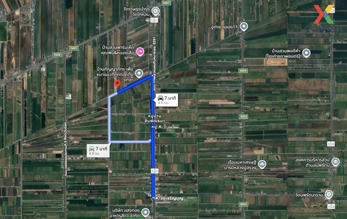 For Sale Vacant Land : 3 Ngan 99 Square Wah, Nong Suea District, 