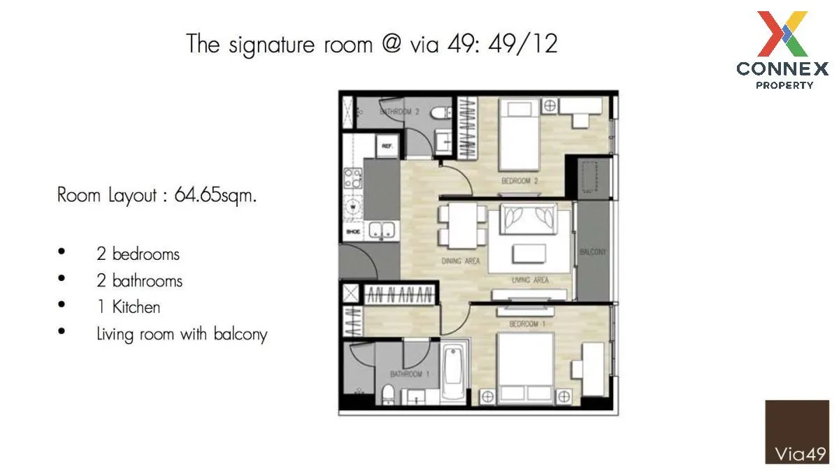 เช่าคอนโด  เวีย 49 BTS-พร้อมพงษ์ คลองตันเหนือ เขต วัฒนา กรุงเทพ C