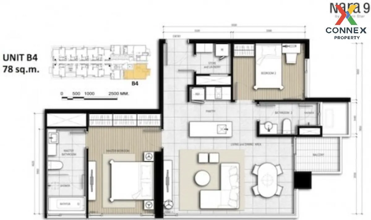 เช่าคอนโด  นาราไนน์ BTS-ช่องนนทรี ทุ่งมหาเมฆ เขต สาทร กรุงเทพ CX-