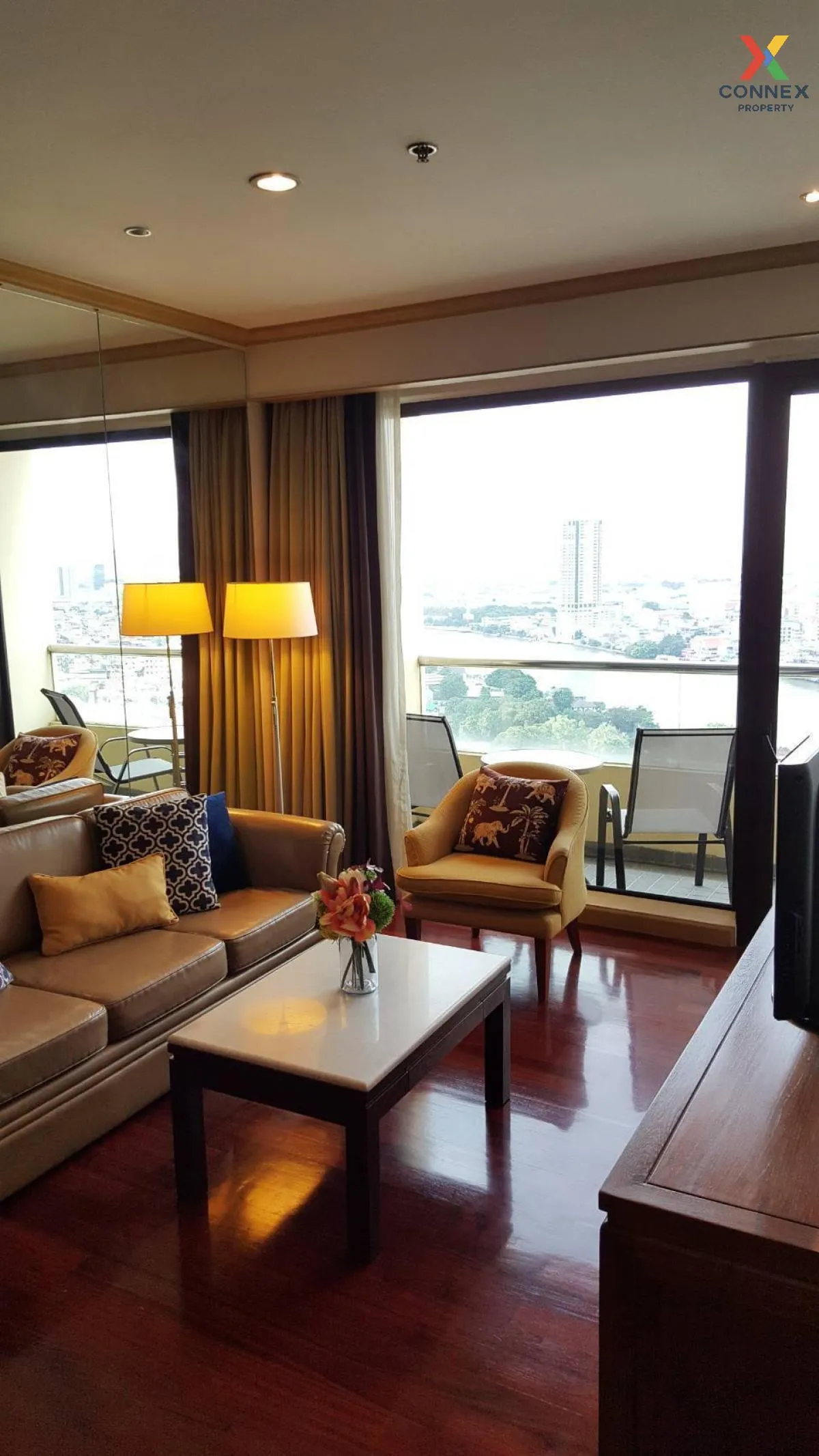 For Rent Condo , Baan Chao Praya , river view , BTS-Khlong San , 