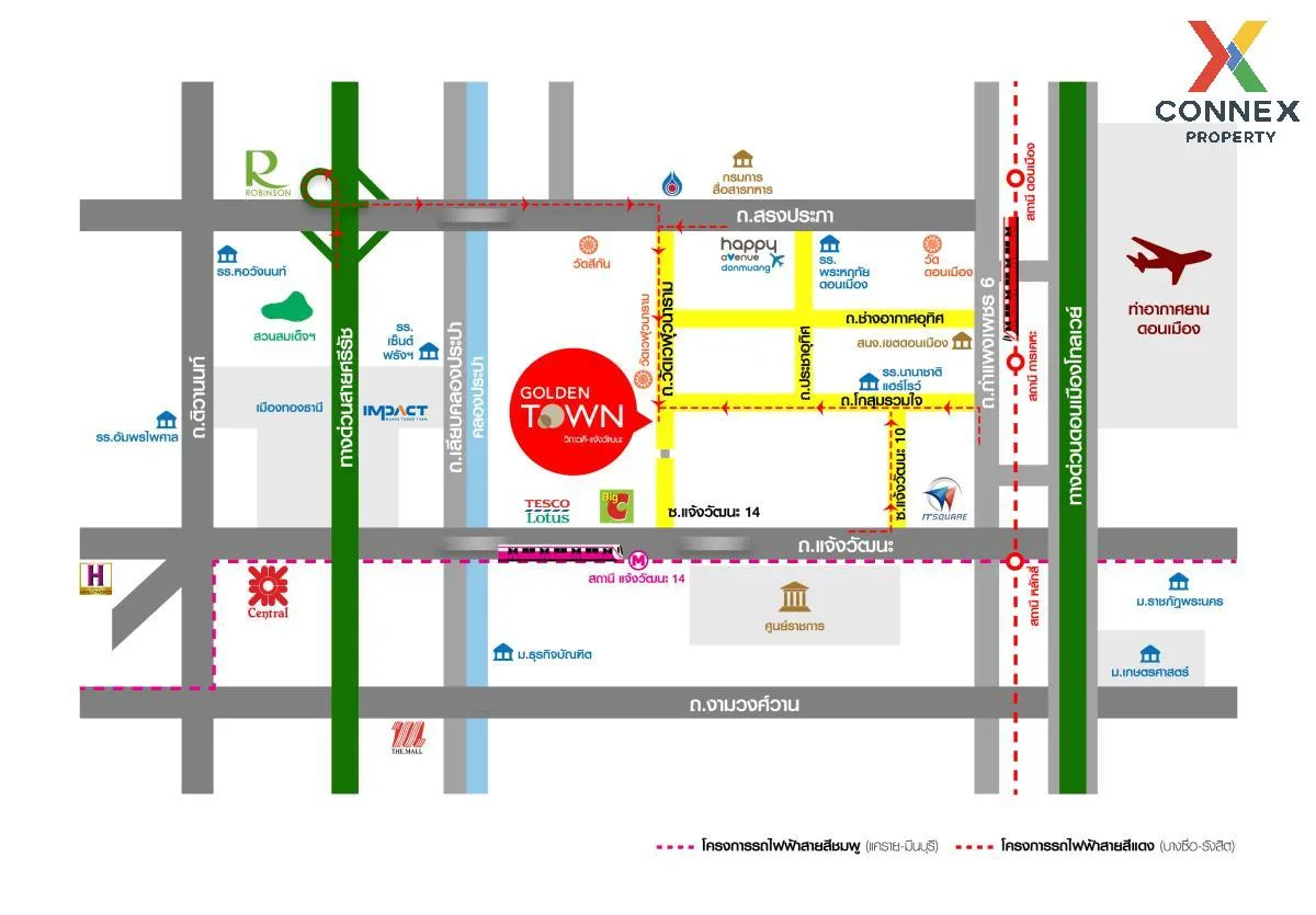For Sale Townhouse/Townhome  , Golden Town Vibhavadi-Chaengwattan
