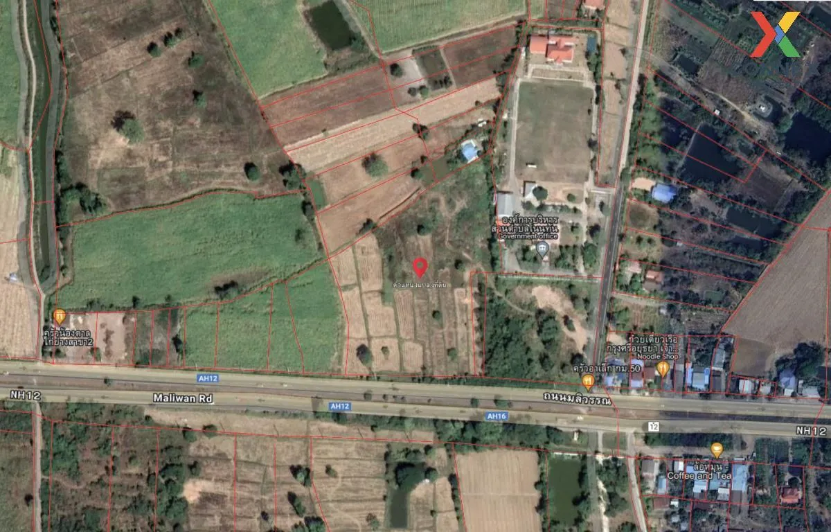 For Sale Vacant land 12 rai 1 ngan 55.20 sq m., Non Than Subdistr 1