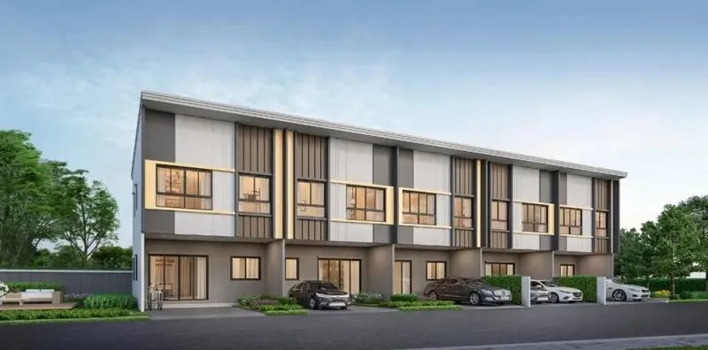 For Sale ทาวน์เฮาส์ 2 ชั้นปทุมธานี-ลาดหลุมแก้ว , wide frontage , 