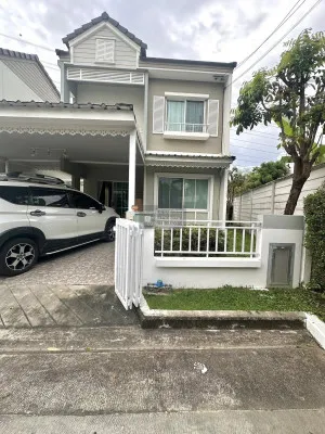For Rent House , The Village Bangna - Wongwaen 2 , corner unit , wide frontage , Bang Phli Yai , Bang Phli , Samut Prakarn , CX-126492