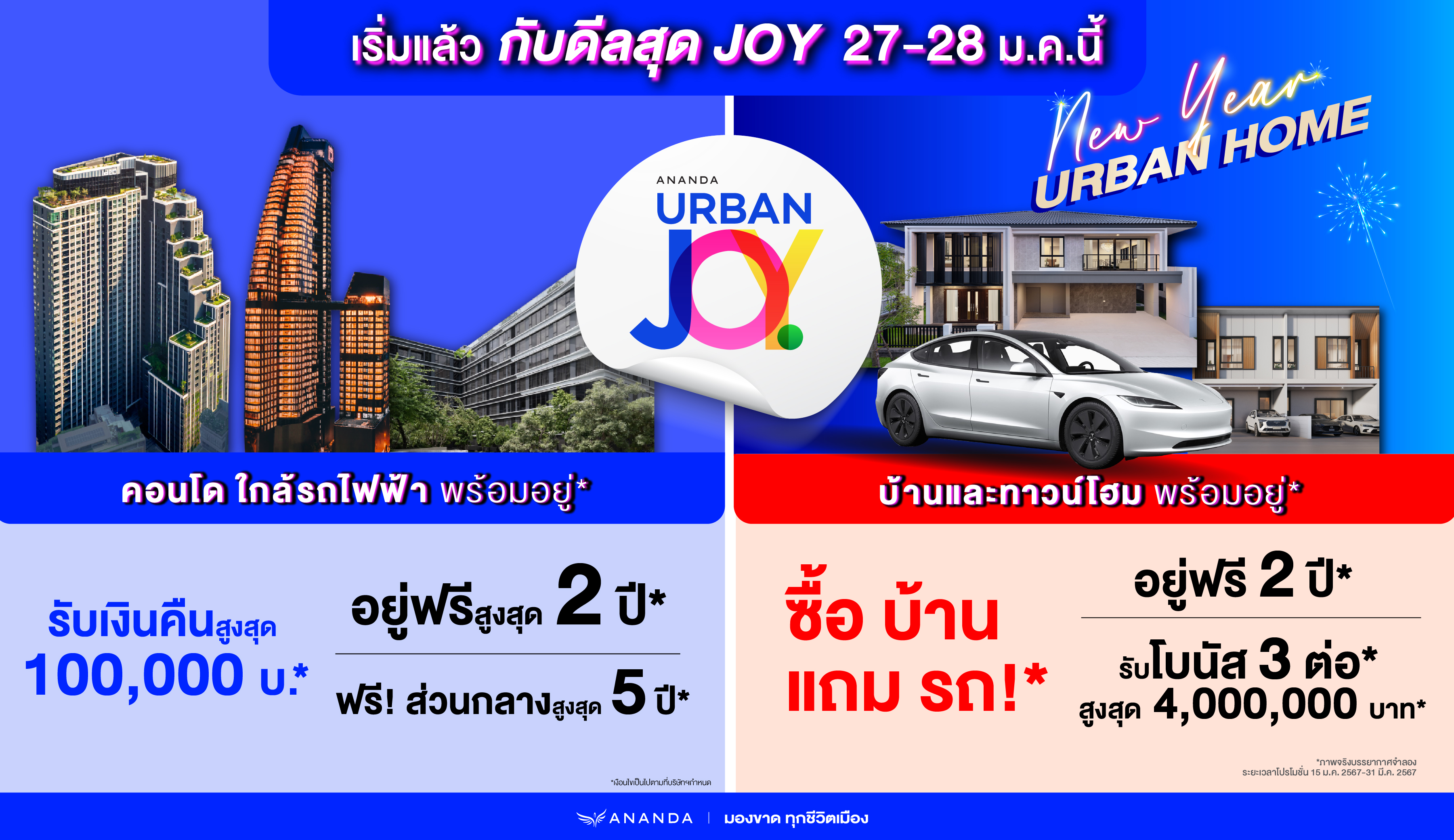 อนันดาฯ ส่งแคมเปญแรก ANANDA URBAN JOY รับปี 2567