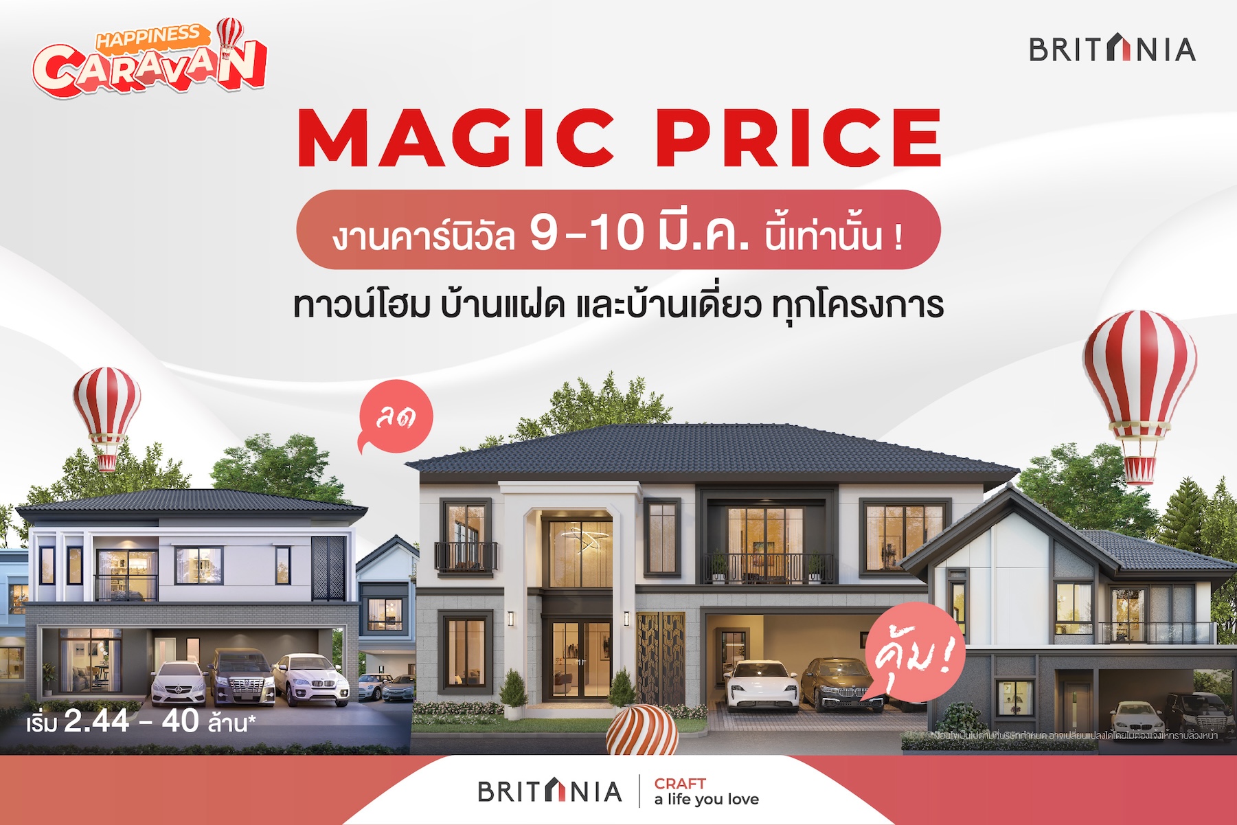  “บริทาเนีย” ขนทัพบ้าน 36 โครงการ จัดยูนิตพิเศษ MAGIC PRICE