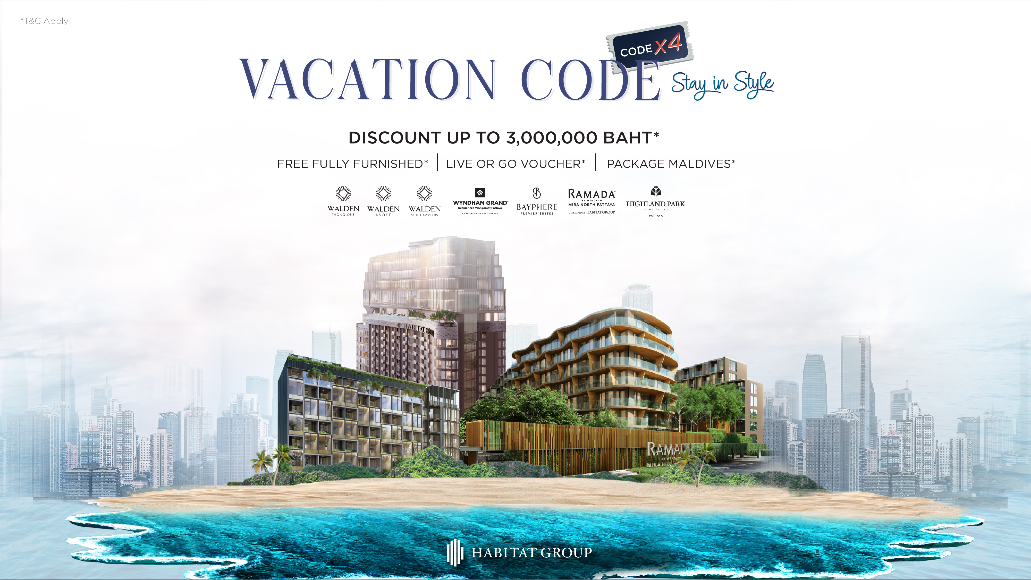 ‘ฮาบิแทท กรุ๊ป’ จัดบิ๊กแคมเปญคลายร้อนรับซัมเมอร์ VACATION CODE
