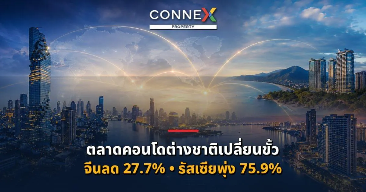 คอนโดต่างชาติเปลี่ยนขั้ว จีนลด รัสเซียพุ่ง 75.9%