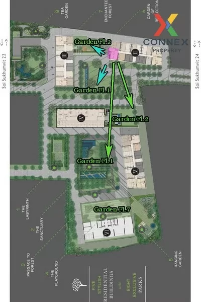 FOR SALE condo , Park Origin Phrom Phong , Duplex , high floor , 