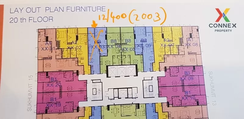 FOR RENT condo , 15 Sukhumvit Residence , Duplex , high floor , B 4